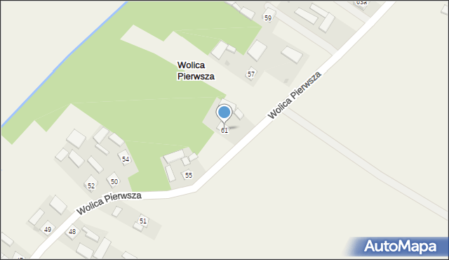 Wolica Pierwsza, Wolica Pierwsza, 61, mapa Wolica Pierwsza