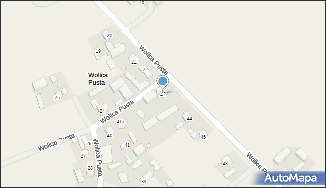 Wolica Pusta, Wolica Pusta, 42, mapa Wolica Pusta