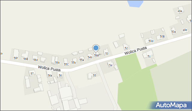 Wolica Pusta, Wolica Pusta, 54a, mapa Wolica Pusta