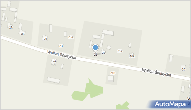 Wolica Śniatycka, Wolica Śniatycka, 22, mapa Wolica Śniatycka