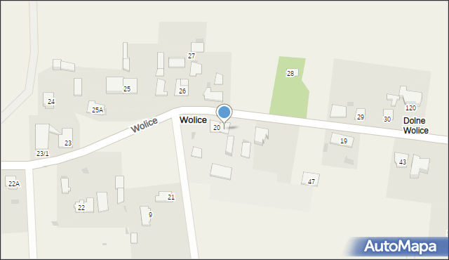 Wolice, Wolice, 20/2, mapa Wolice