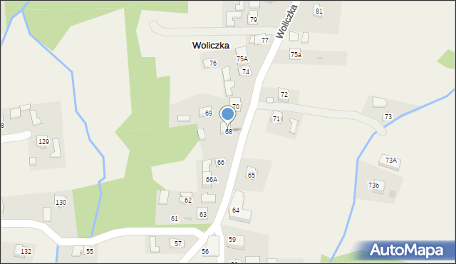 Woliczka, Woliczka, 68, mapa Woliczka