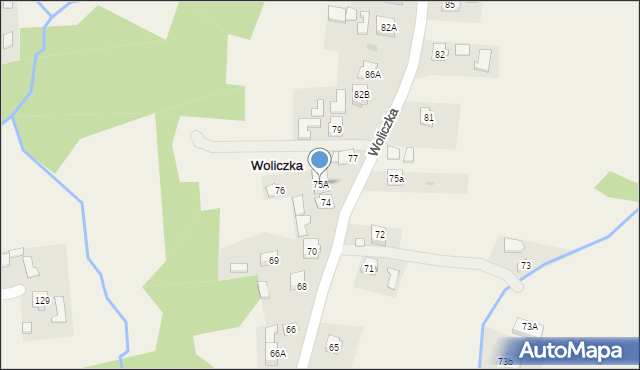 Woliczka, Woliczka, 75A, mapa Woliczka