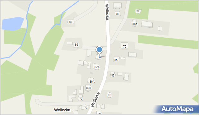 Woliczka, Woliczka, 84, mapa Woliczka