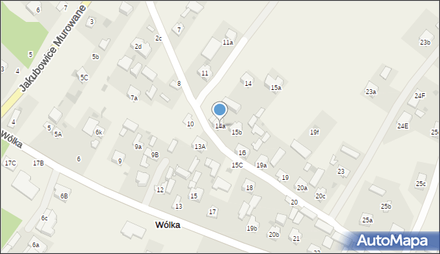 Wólka, Wólka, 14a, mapa Wólka