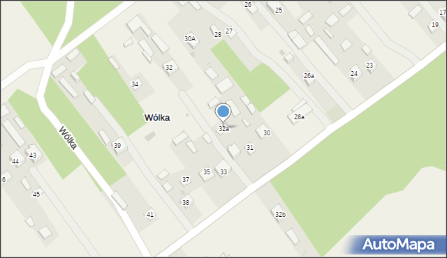 Wólka, Wólka, 32a, mapa Wólka