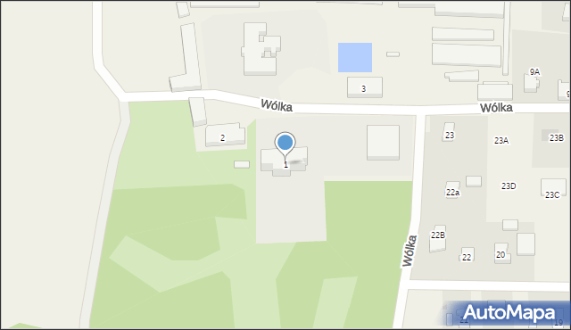 Wólka, Wólka, 1, mapa Wólka