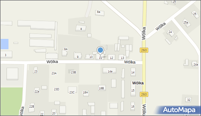 Wólka, Wólka, 11, mapa Wólka