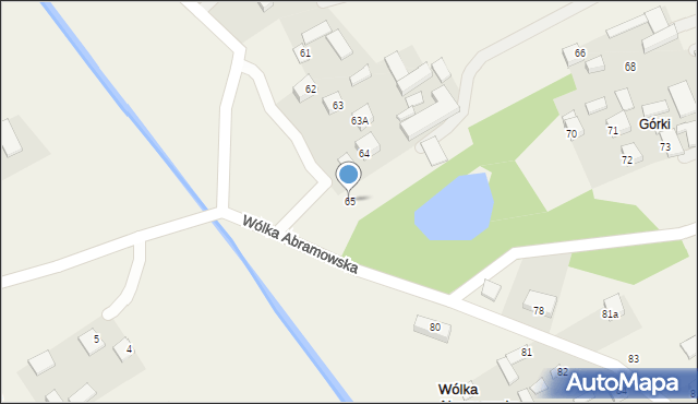 Wólka Abramowska, Wólka Abramowska, 65, mapa Wólka Abramowska