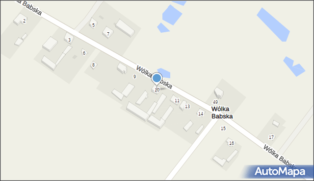 Wólka Babska, Wólka Babska, 10, mapa Wólka Babska