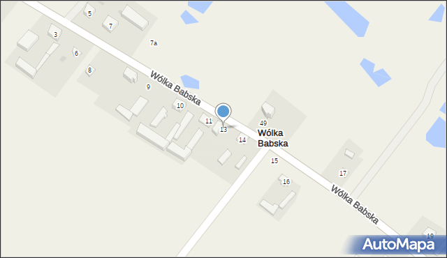 Wólka Babska, Wólka Babska, 13, mapa Wólka Babska