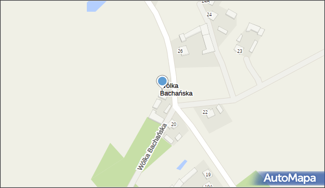 Wólka Bachańska, Wólka Bachańska, 25, mapa Wólka Bachańska