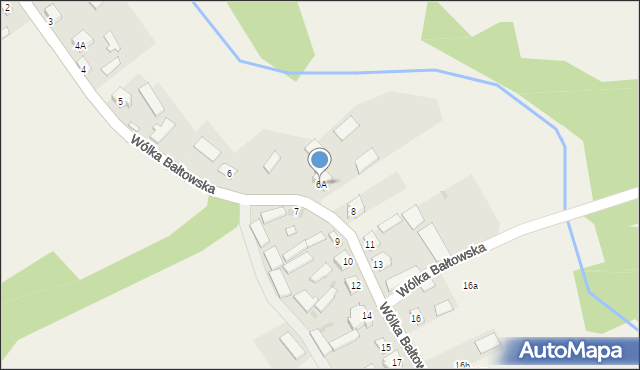 Wólka Bałtowska, Wólka Bałtowska, 6A, mapa Wólka Bałtowska