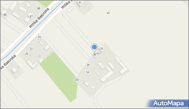 Wólka Batorska, Wólka Batorska, 36, mapa Wólka Batorska