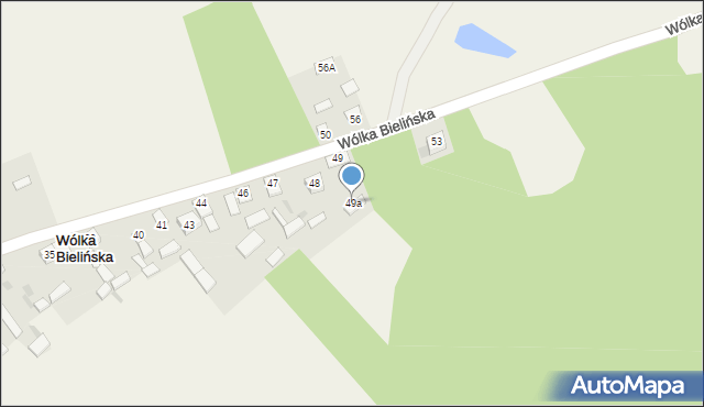 Wólka Bielińska, Wólka Bielińska, 49a, mapa Wólka Bielińska