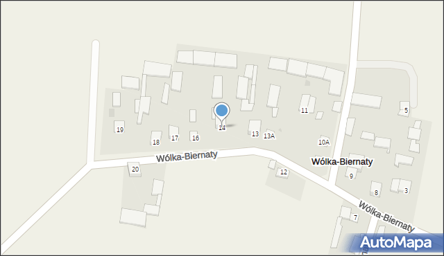 Wólka-Biernaty, Wólka-Biernaty, 14, mapa Wólka-Biernaty