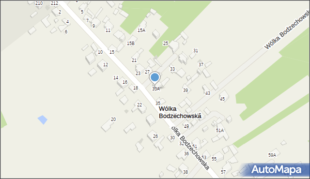 Wólka Bodzechowska, Wólka Bodzechowska, 33A, mapa Wólka Bodzechowska