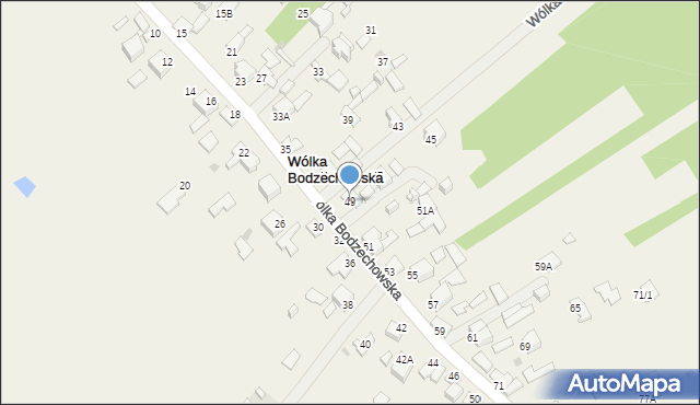 Wólka Bodzechowska, Wólka Bodzechowska, 49, mapa Wólka Bodzechowska