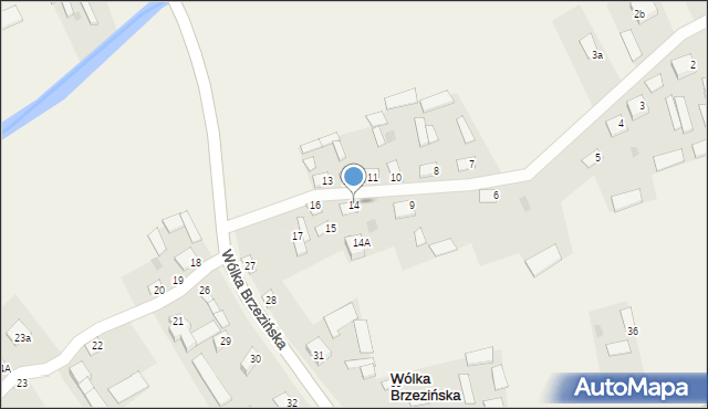 Wólka Brzezińska, Wólka Brzezińska, 14, mapa Wólka Brzezińska