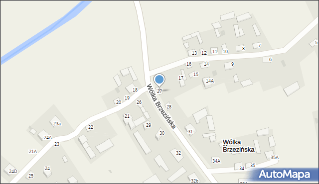 Wólka Brzezińska, Wólka Brzezińska, 27, mapa Wólka Brzezińska