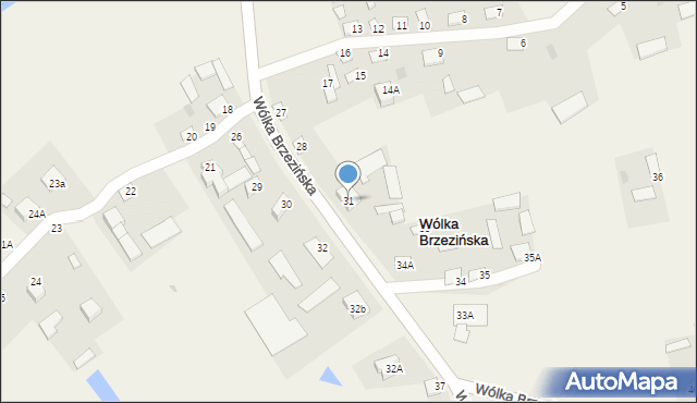 Wólka Brzezińska, Wólka Brzezińska, 31, mapa Wólka Brzezińska