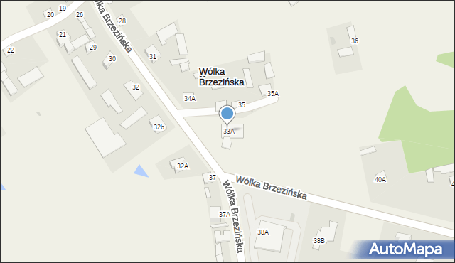 Wólka Brzezińska, Wólka Brzezińska, 33A, mapa Wólka Brzezińska