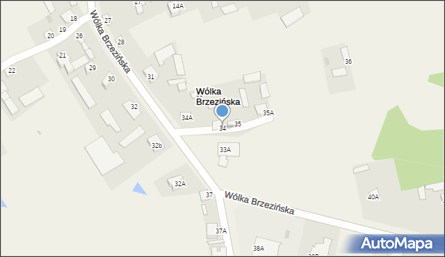 Wólka Brzezińska, Wólka Brzezińska, 34, mapa Wólka Brzezińska