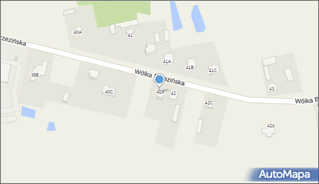 Wólka Brzezińska, Wólka Brzezińska, 42A, mapa Wólka Brzezińska