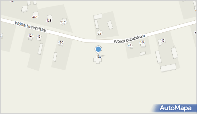 Wólka Brzezińska, Wólka Brzezińska, 42d, mapa Wólka Brzezińska