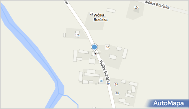 Wólka Brzózka, Wólka Brzózka, 17, mapa Wólka Brzózka