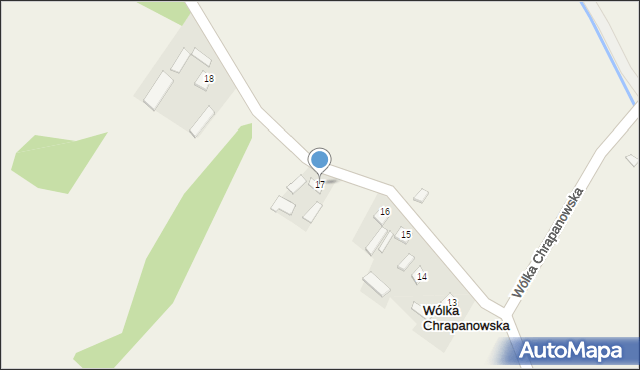 Wólka Chrapanowska, Wólka Chrapanowska, 17, mapa Wólka Chrapanowska