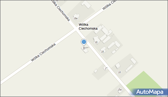 Wólka Ciechomska, Wólka Ciechomska, 20, mapa Wólka Ciechomska