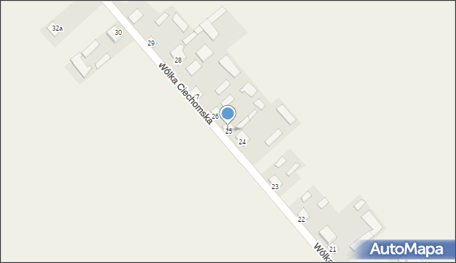 Wólka Ciechomska, Wólka Ciechomska, 25, mapa Wólka Ciechomska