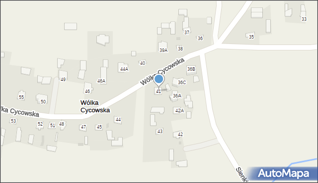 Wólka Cycowska, Wólka Cycowska, 41, mapa Wólka Cycowska