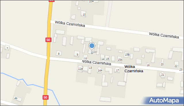 Wólka Czarnińska, Wólka Czarnińska, 12, mapa Wólka Czarnińska