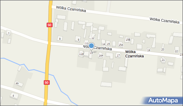 Wólka Czarnińska, Wólka Czarnińska, 13, mapa Wólka Czarnińska