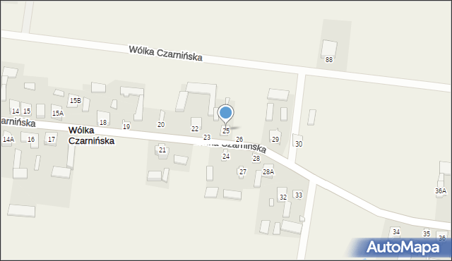 Wólka Czarnińska, Wólka Czarnińska, 25, mapa Wólka Czarnińska