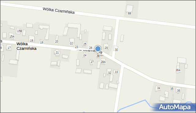 Wólka Czarnińska, Wólka Czarnińska, 28, mapa Wólka Czarnińska