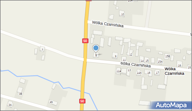 Wólka Czarnińska, Wólka Czarnińska, 8, mapa Wólka Czarnińska