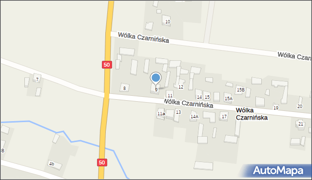 Wólka Czarnińska, Wólka Czarnińska, 9, mapa Wólka Czarnińska