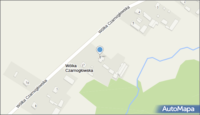 Wólka Czarnogłowska, Wólka Czarnogłowska, 6, mapa Wólka Czarnogłowska