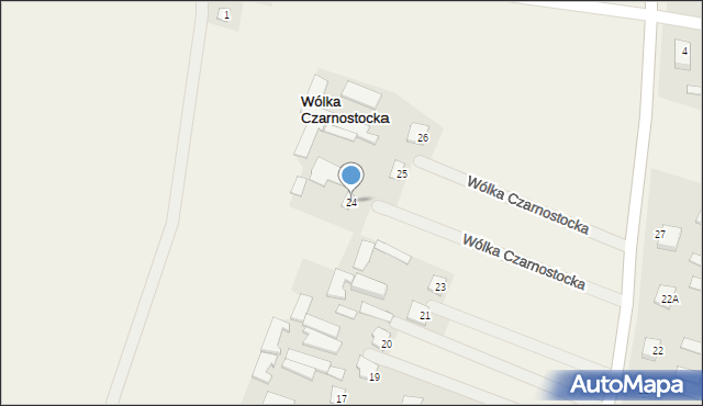 Wólka Czarnostocka, Wólka Czarnostocka, 24, mapa Wólka Czarnostocka