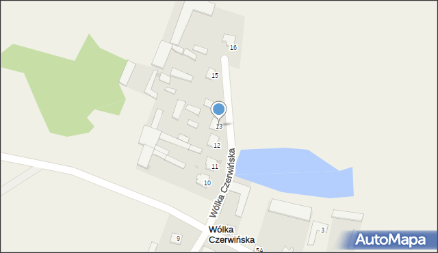 Wólka Czerwińska, Wólka Czerwińska, 13, mapa Wólka Czerwińska