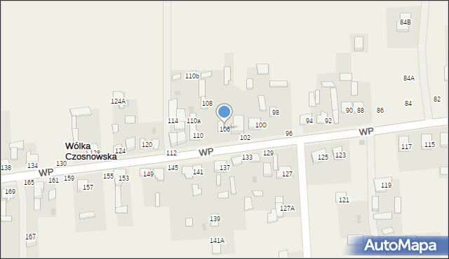 Wólka Czosnowska, Wojska Polskiego, 106, mapa Wólka Czosnowska