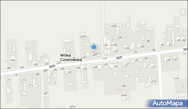 Wólka Czosnowska, Wojska Polskiego, 120, mapa Wólka Czosnowska