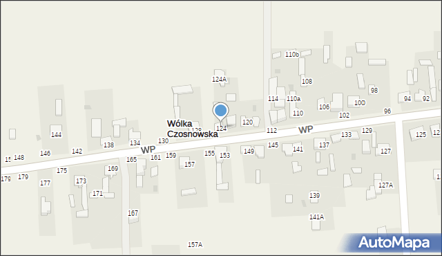 Wólka Czosnowska, Wojska Polskiego, 124, mapa Wólka Czosnowska