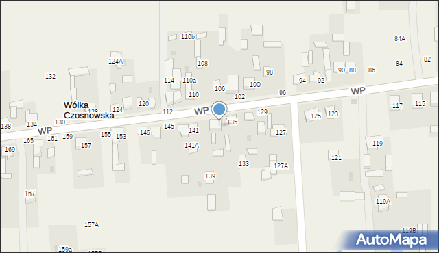 Wólka Czosnowska, Wojska Polskiego, 137, mapa Wólka Czosnowska
