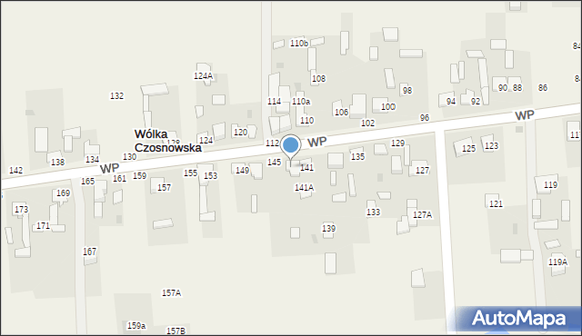 Wólka Czosnowska, Wojska Polskiego, 143, mapa Wólka Czosnowska