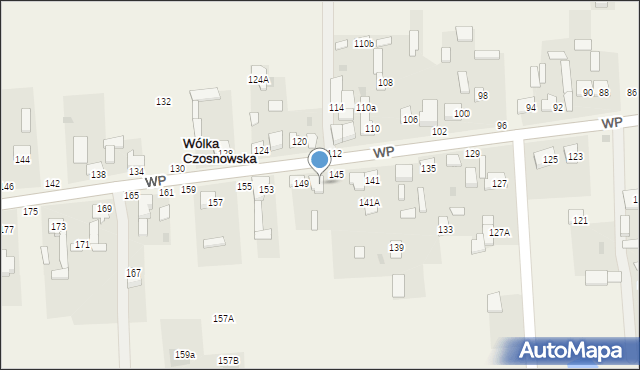 Wólka Czosnowska, Wojska Polskiego, 147, mapa Wólka Czosnowska