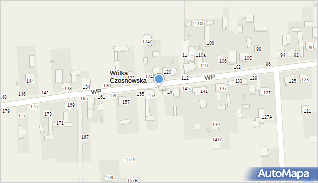 Wólka Czosnowska, Wojska Polskiego, 151, mapa Wólka Czosnowska